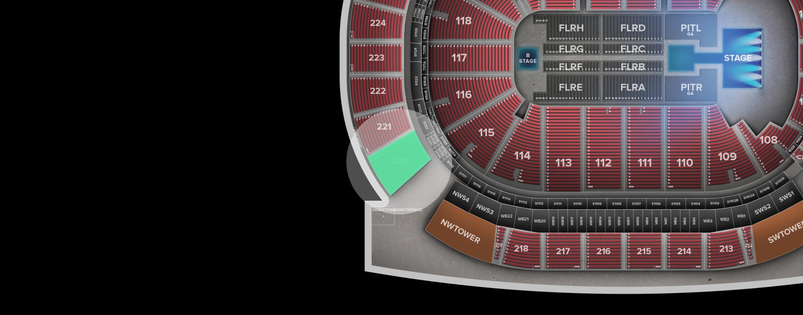 Seat view from Upper