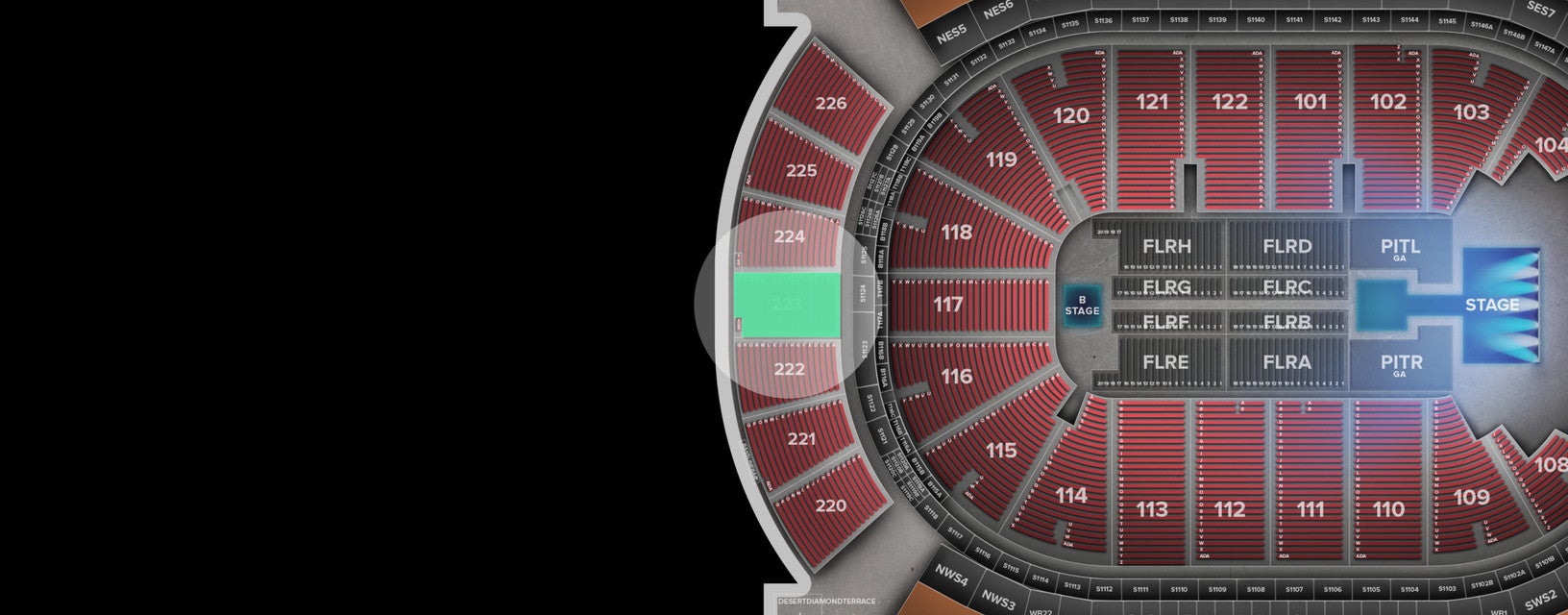 Seat view from Upper
