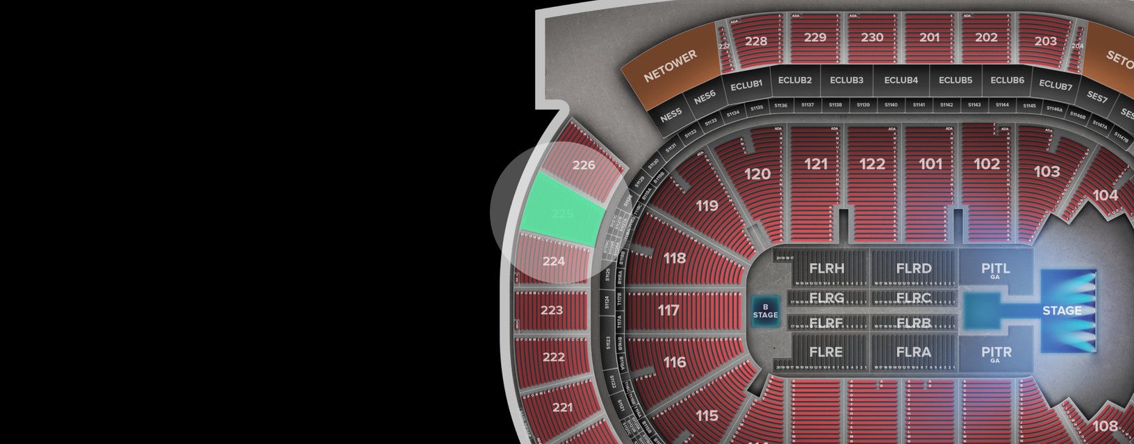 Seat view from Upper