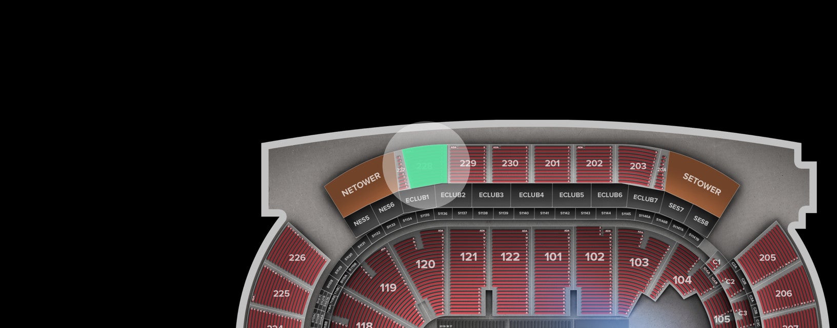 Seat view from Upper