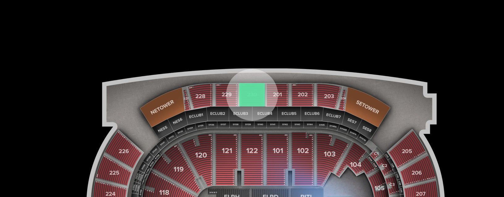 Seat view from Upper