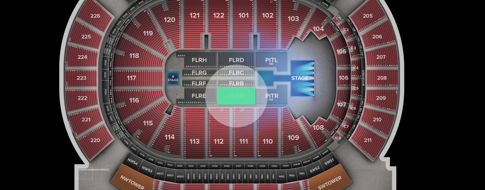 Seat view from Floor