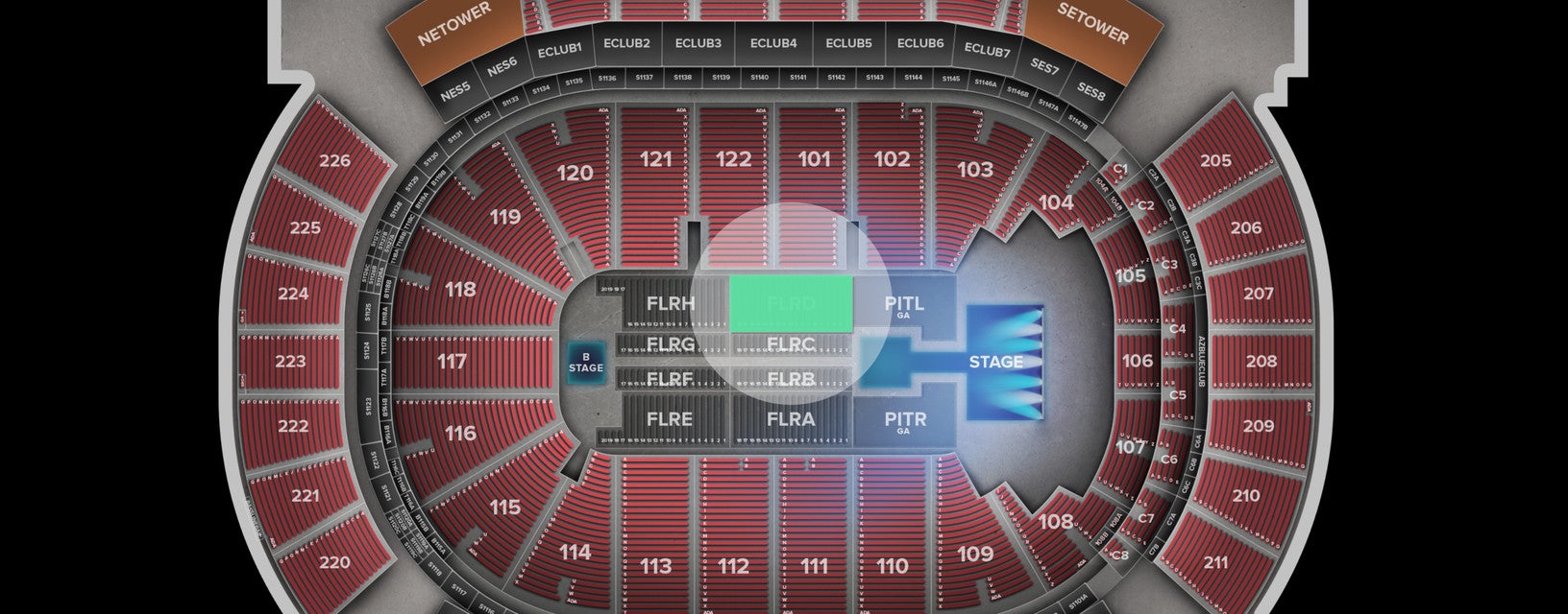 Seat view from Floor