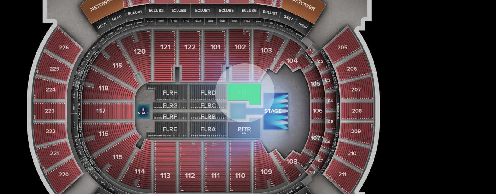 Seat view from Pit Left