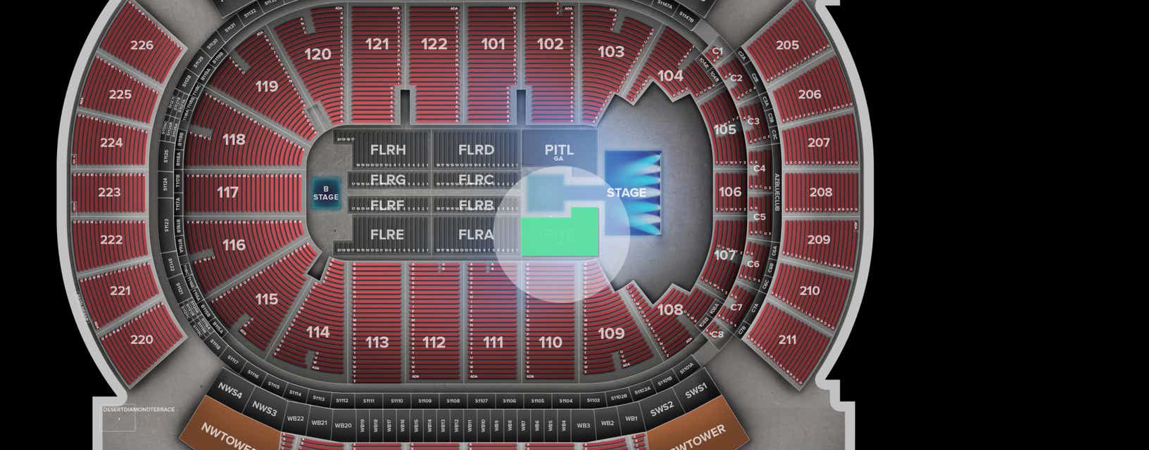 Seat view from
