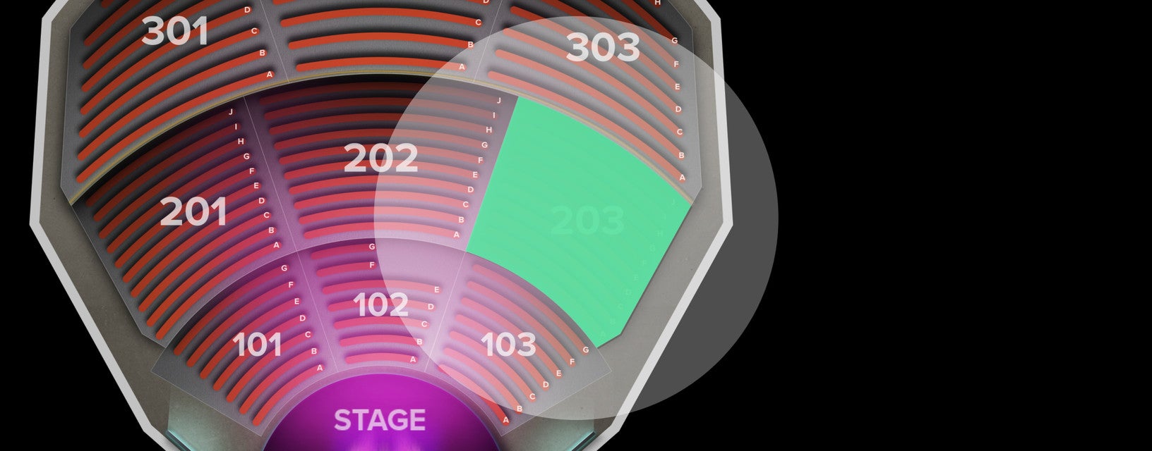 Seat view from Lower