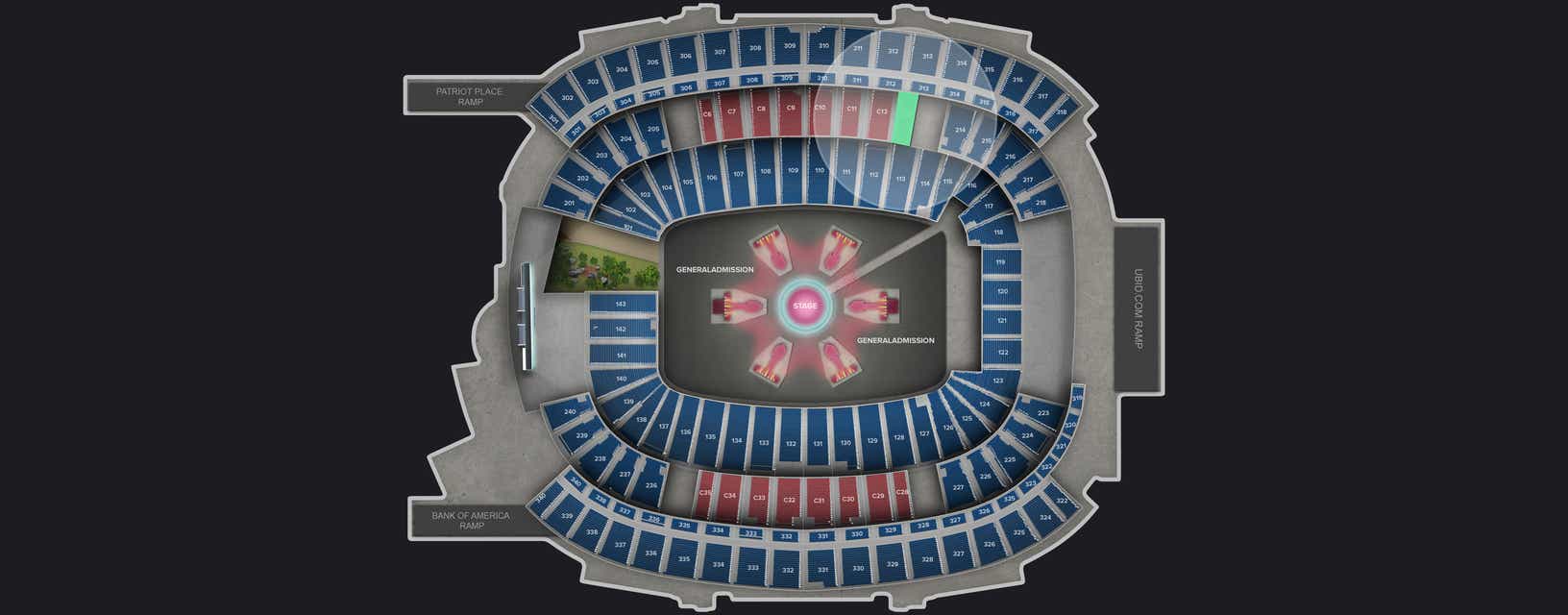 Seat view from Club