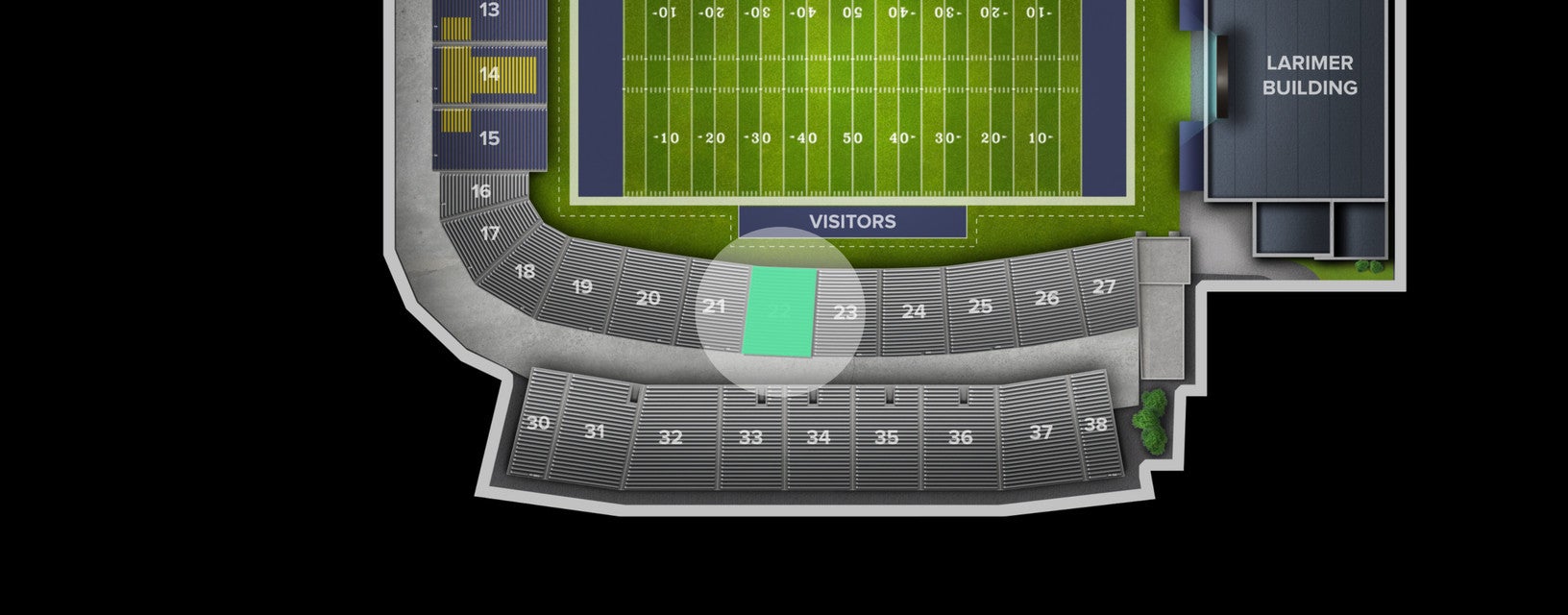 Seat view from Lower Sideline