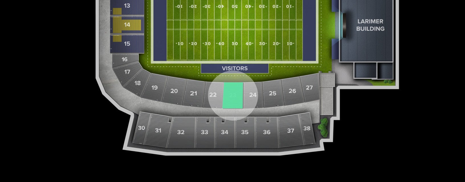 Seat view from Lower Sideline