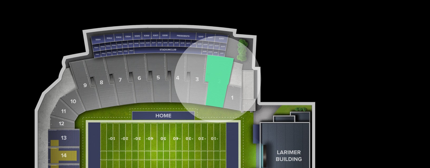 Seat view from Lower Sideline