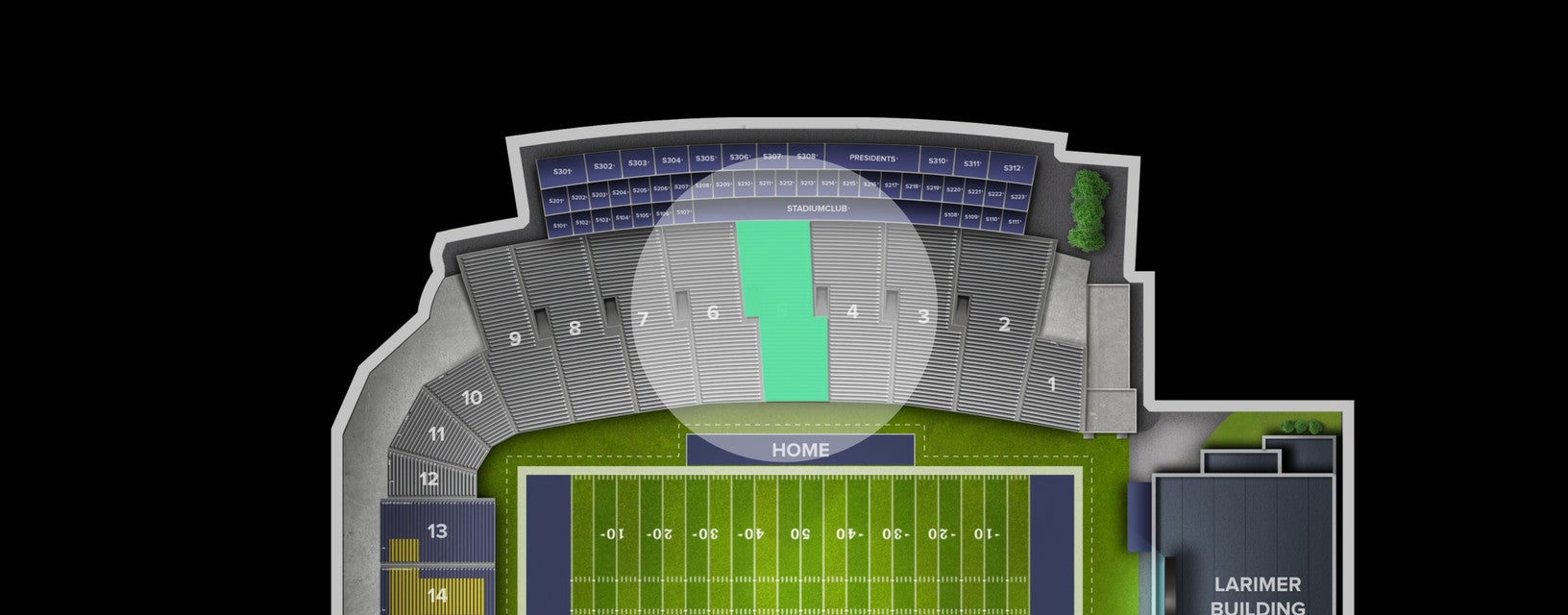 Seat view from Lower Sideline