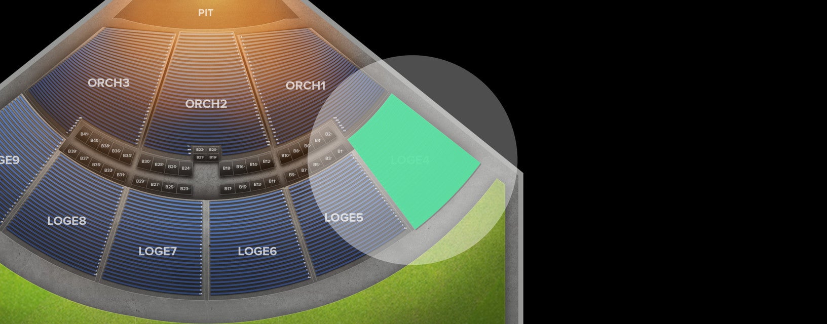 Seat view from Loge