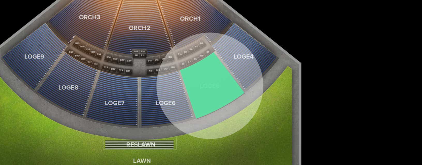 Seat view from Loge
