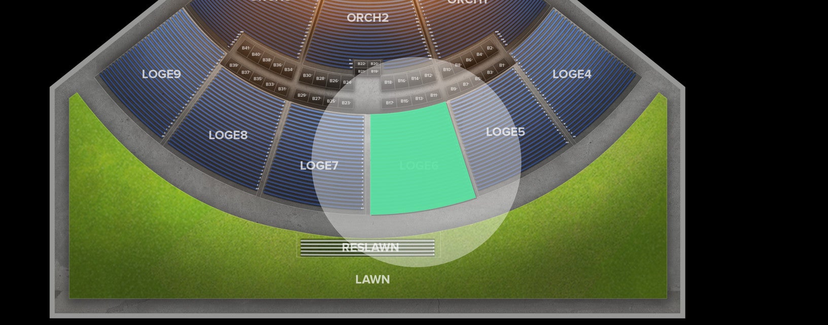 Seat view from Loge