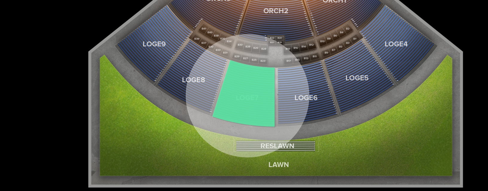 Seat view from Loge