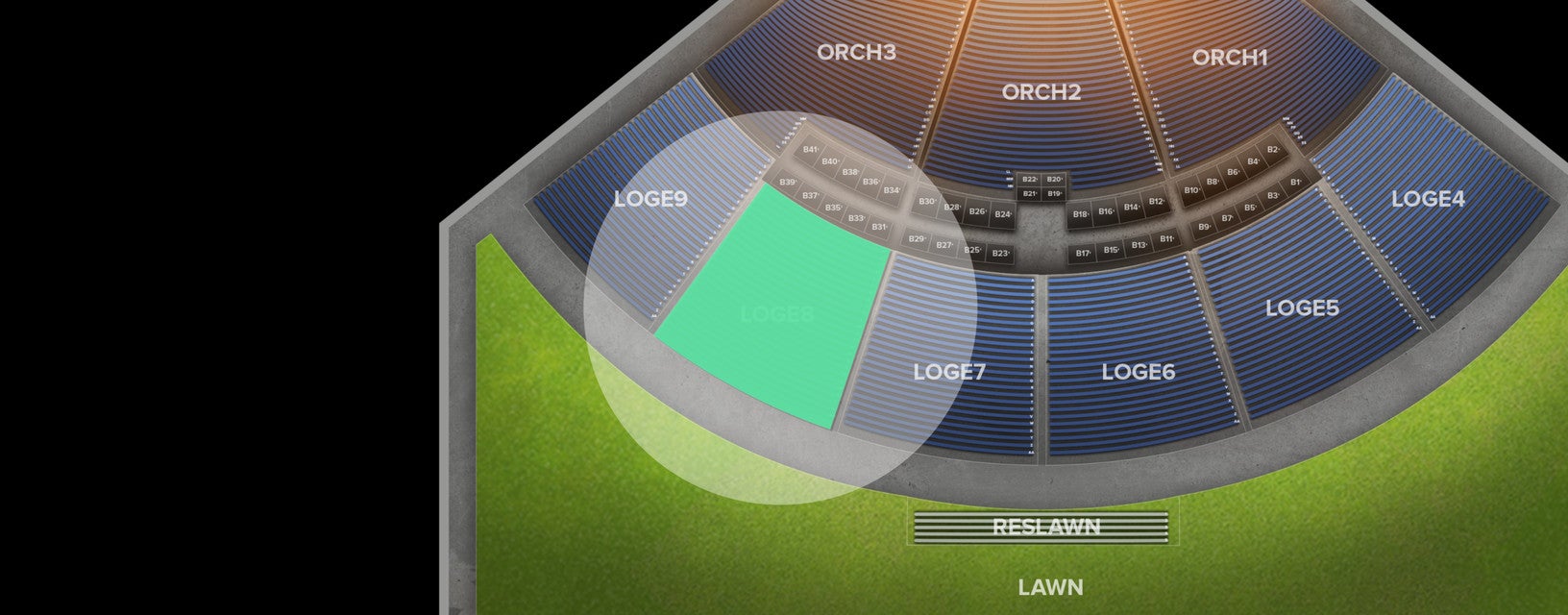 Seat view from Loge