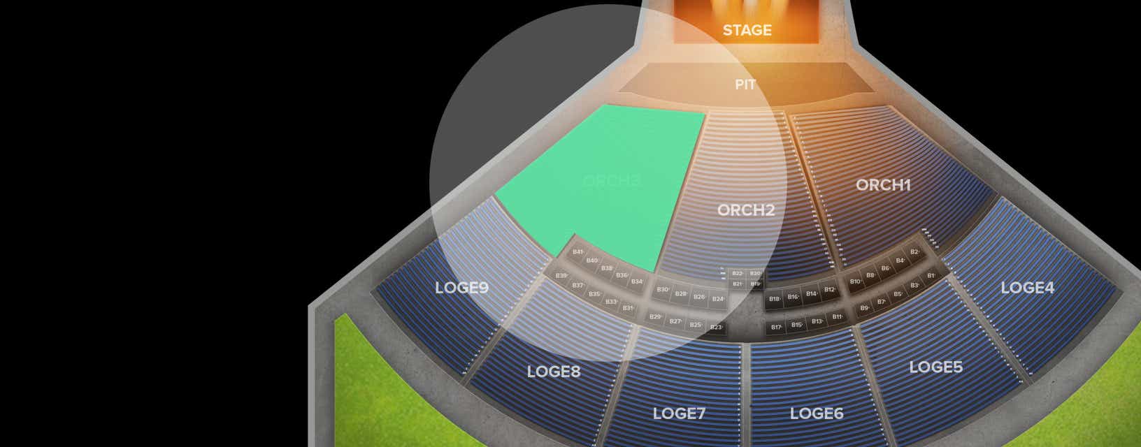 Seat view from Orchestra