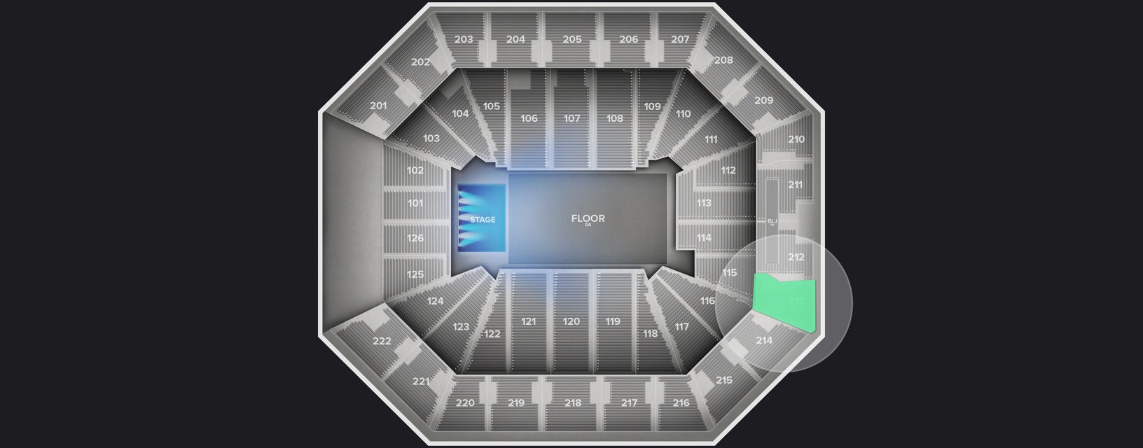 Seat view from Upper