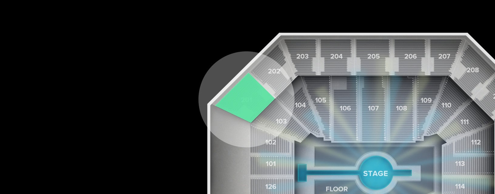 Seat view from Upper