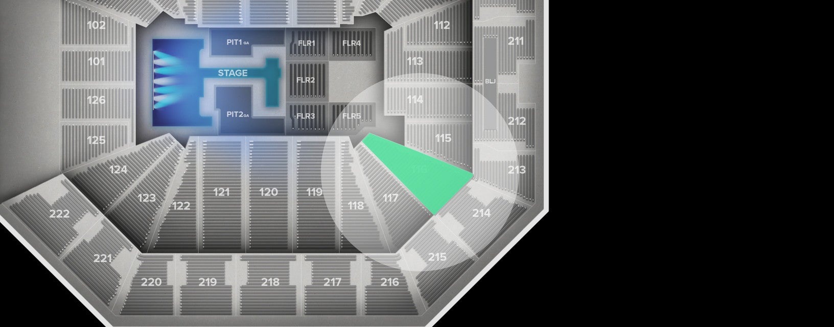 Seat view from Lower