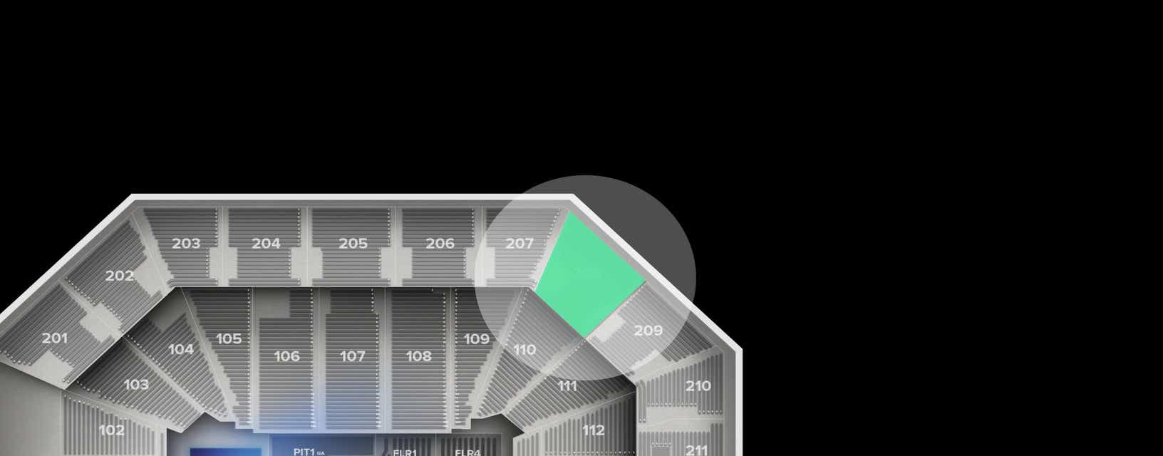 Seat view from Upper