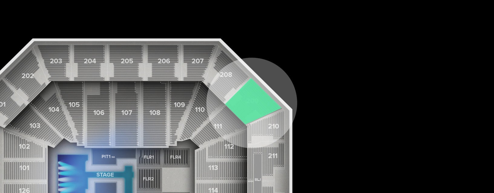 Seat view from Upper