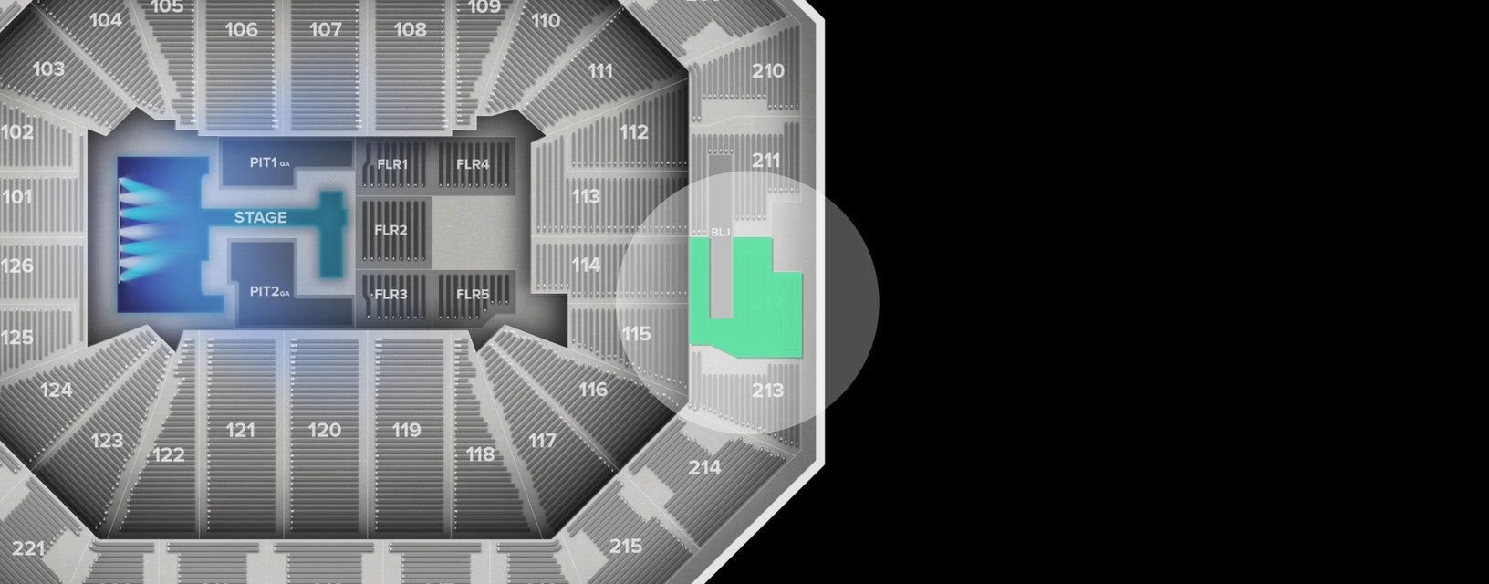 Seat view from Upper