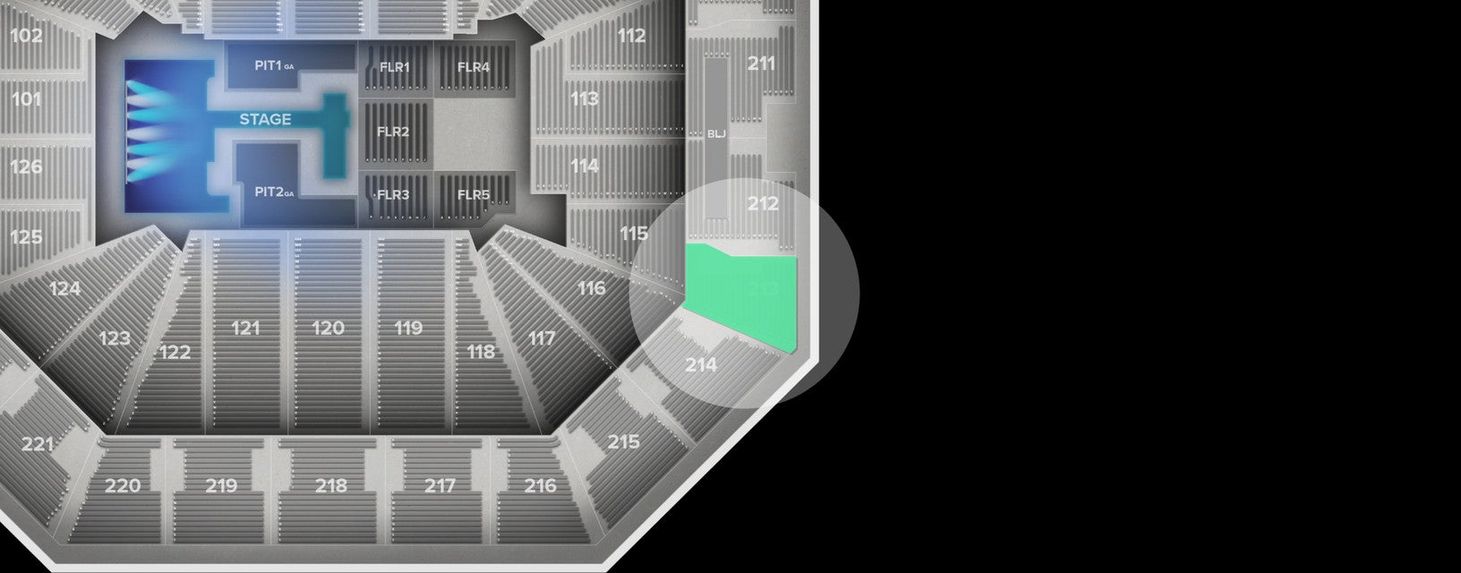 Seat view from Upper