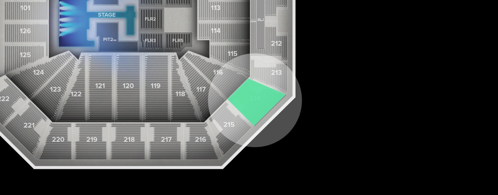 Seat view from Upper