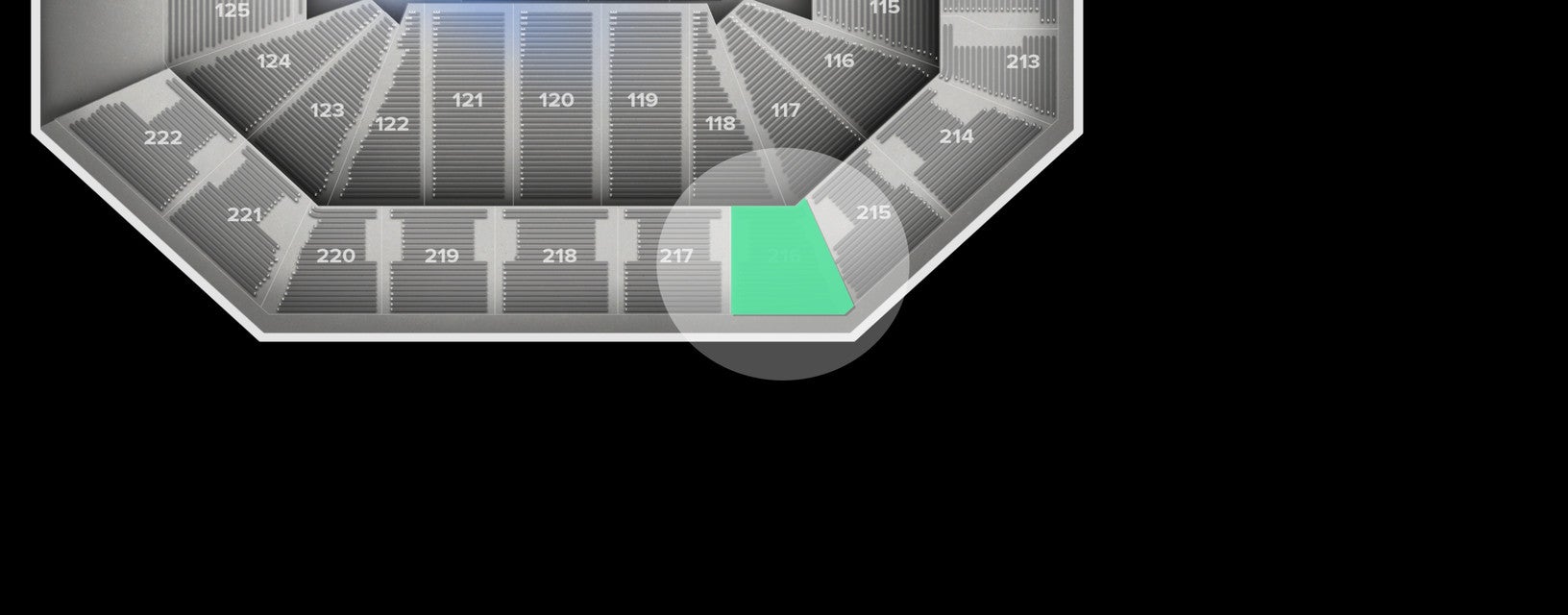 Seat view from Upper