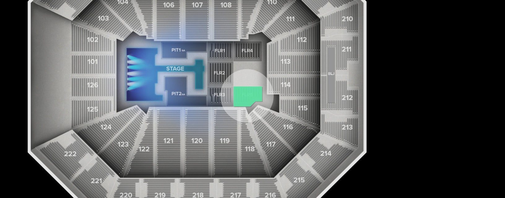 Seat view from Floor