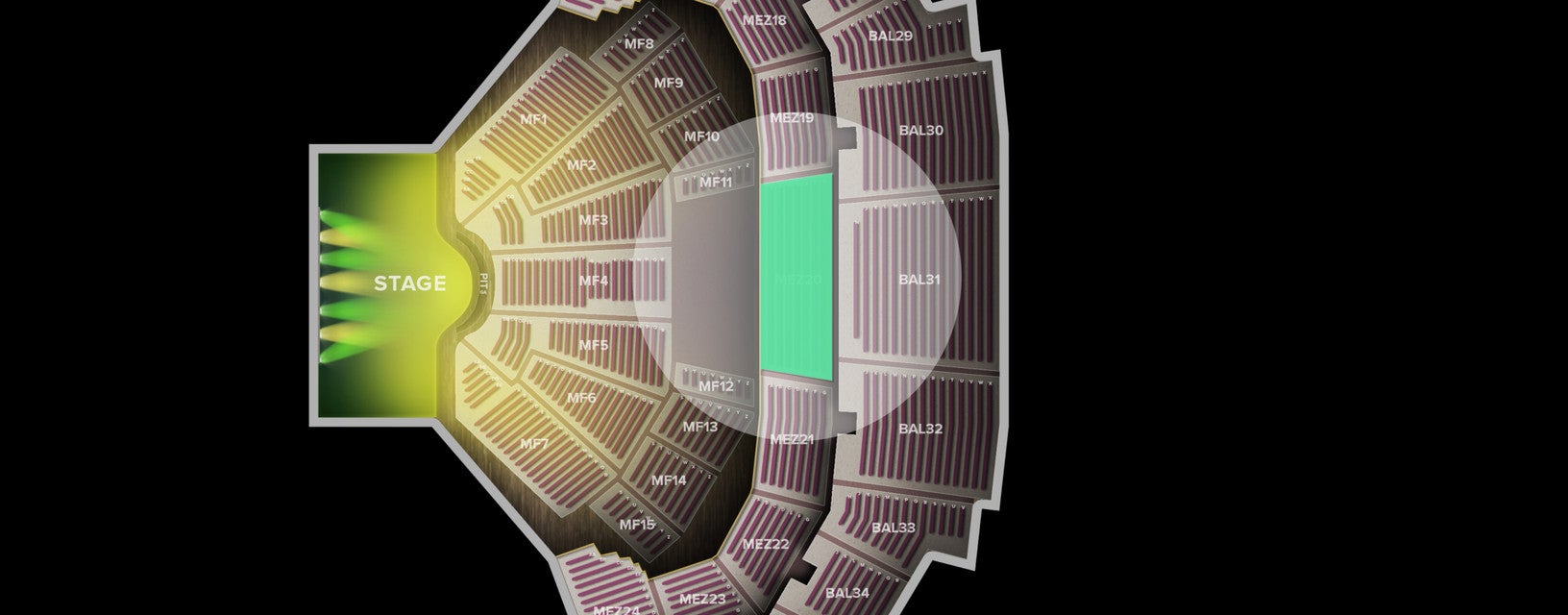 Seat view from Mezzanine