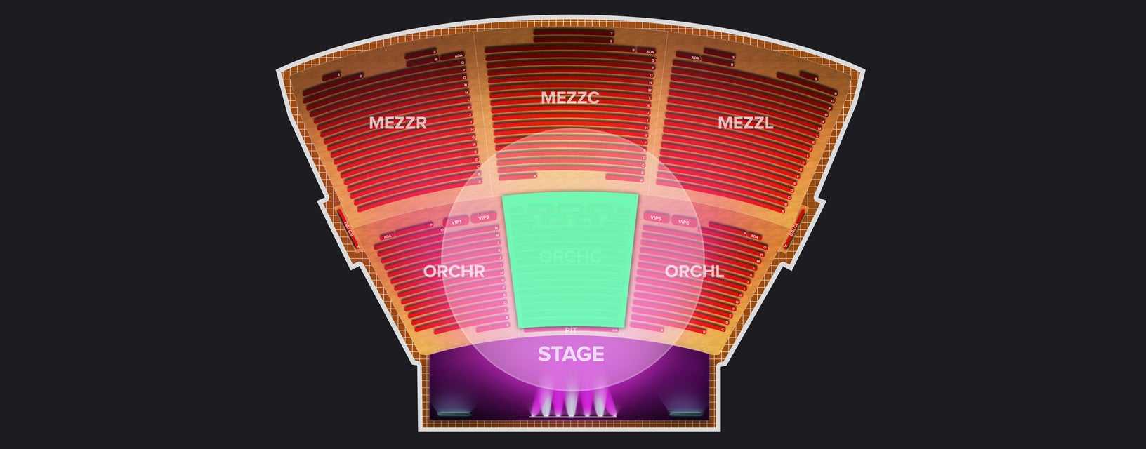 Seat view from Orchestra