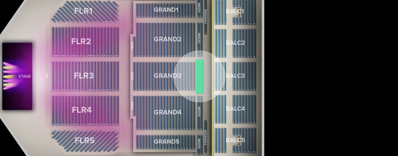 Seat view from Mezzanine
