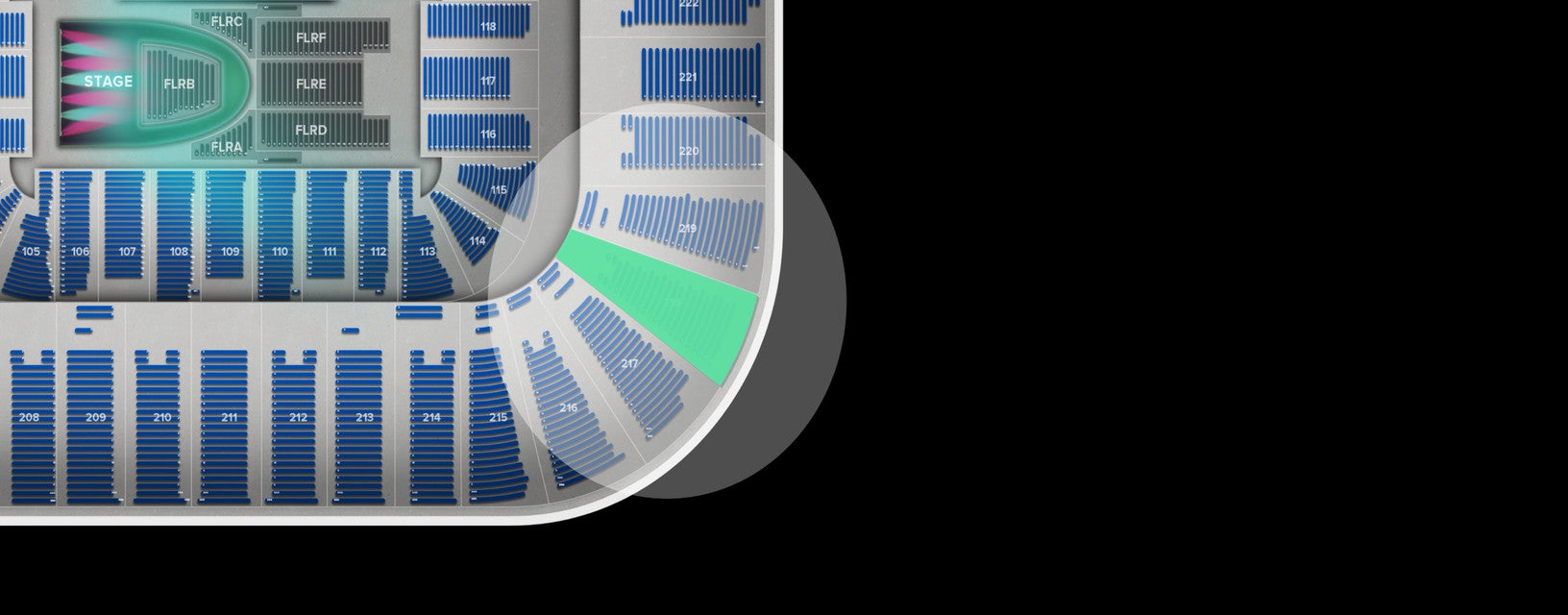Seat view from Upper