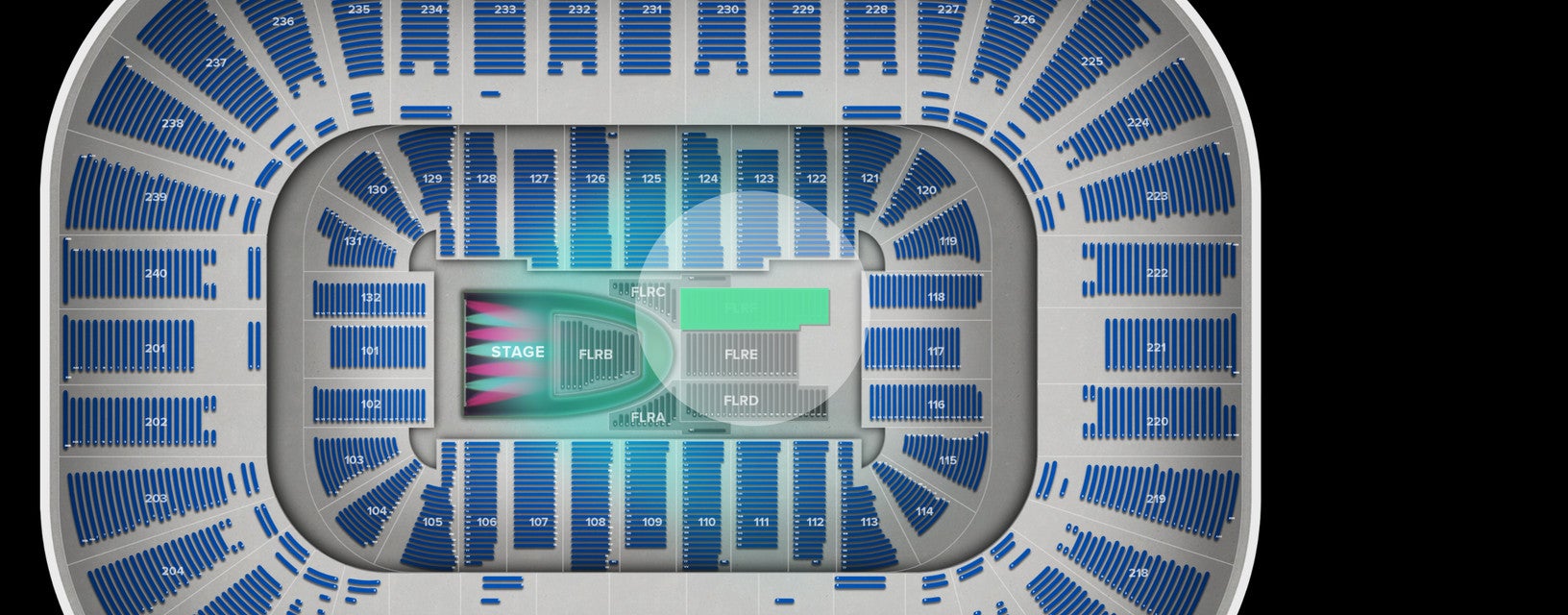 Seat view from 