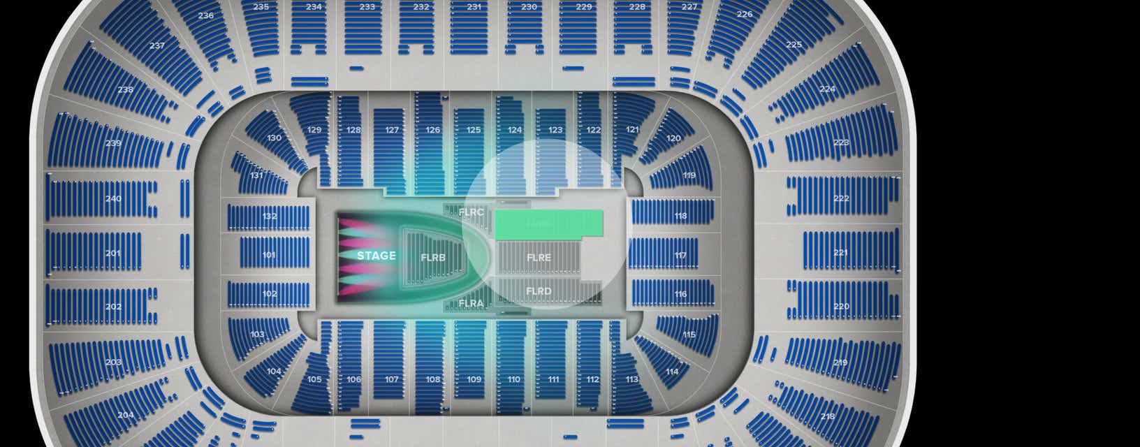 Seat view from