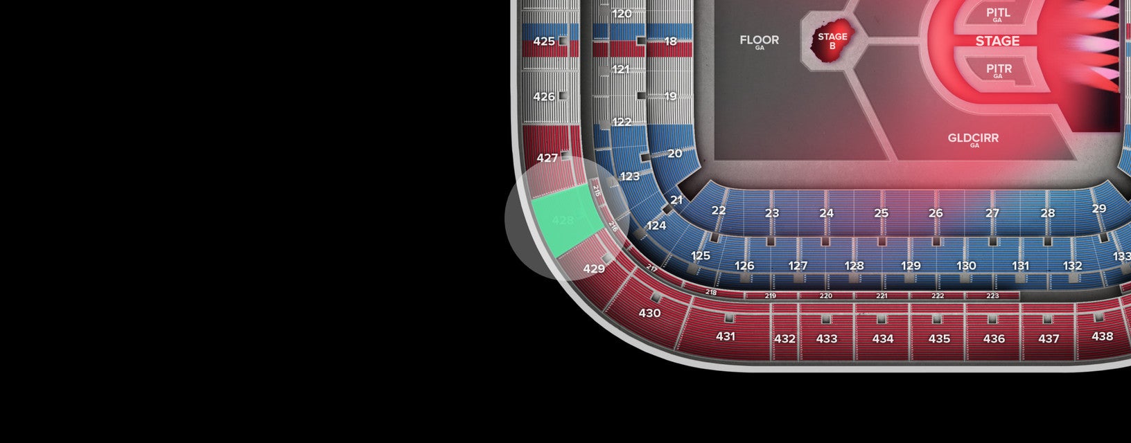 Seat view from 428