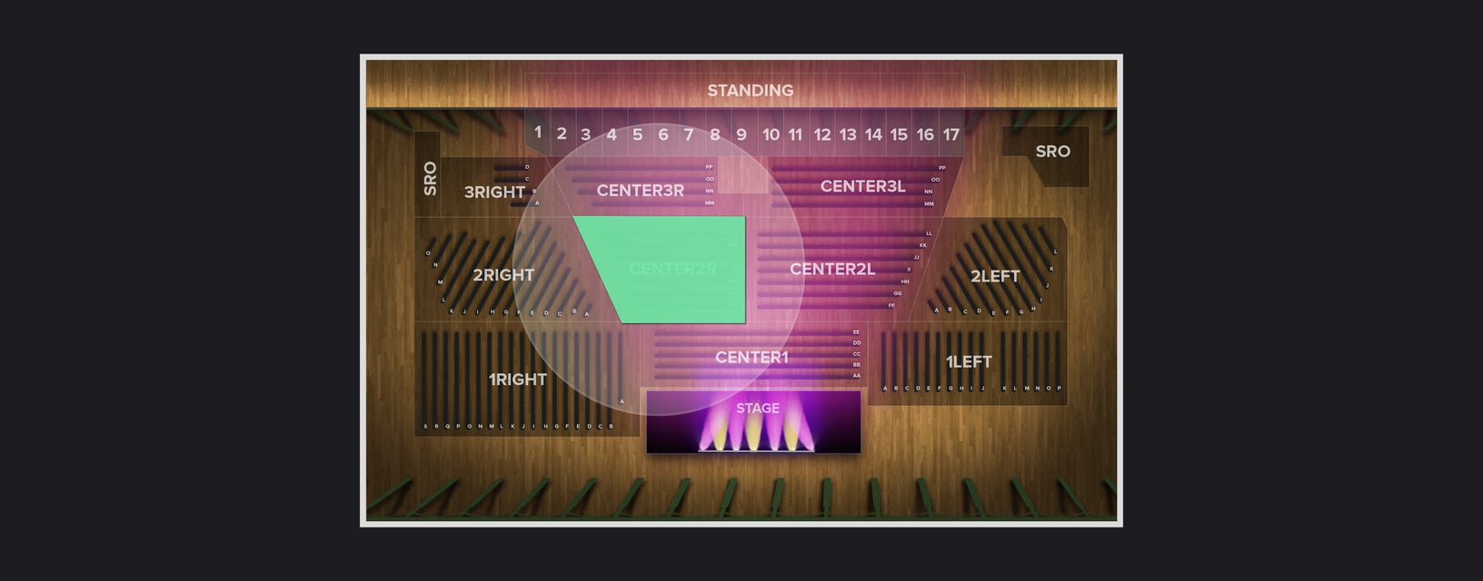 Seat view from Center