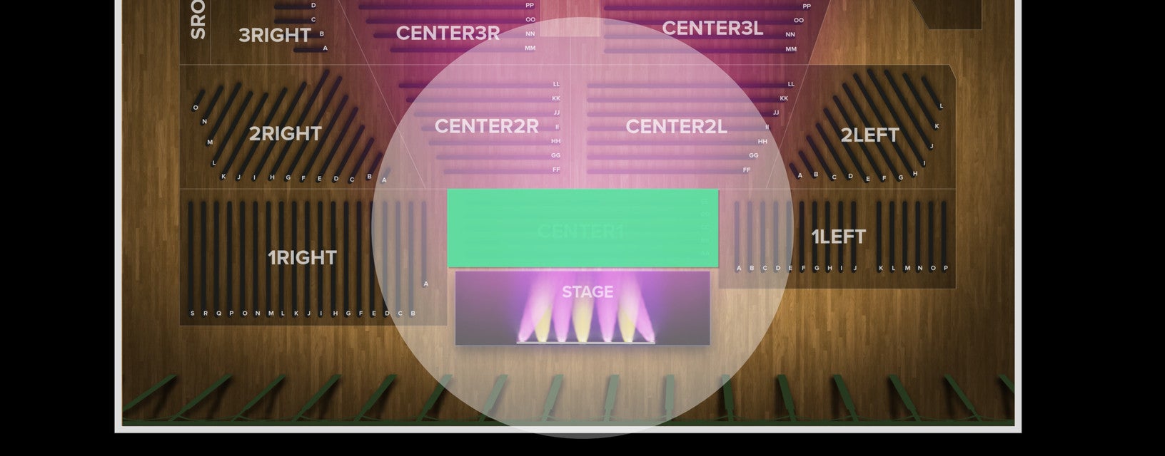 Seat view from Center