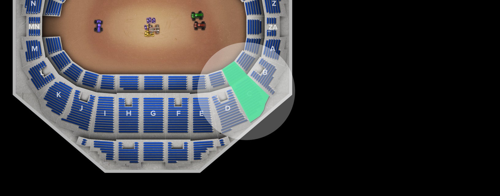 Seat view from Mezzanine