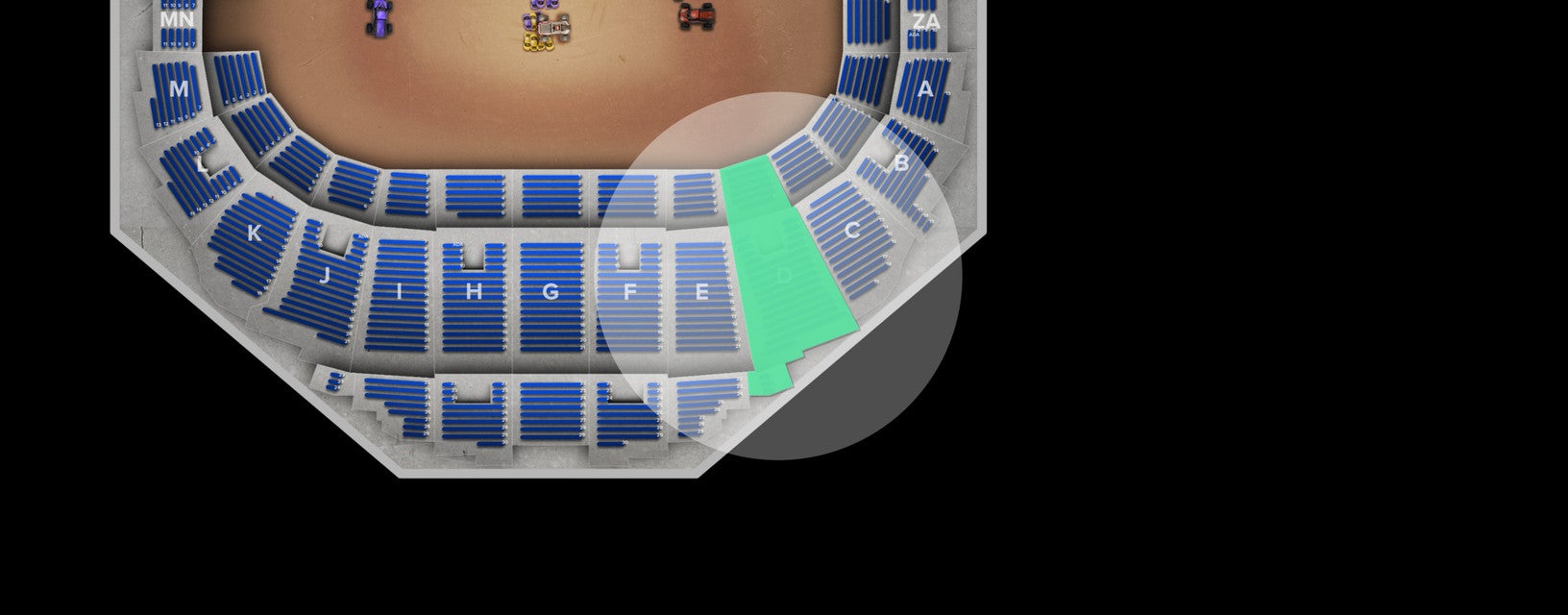 Seat view from Mezzanine