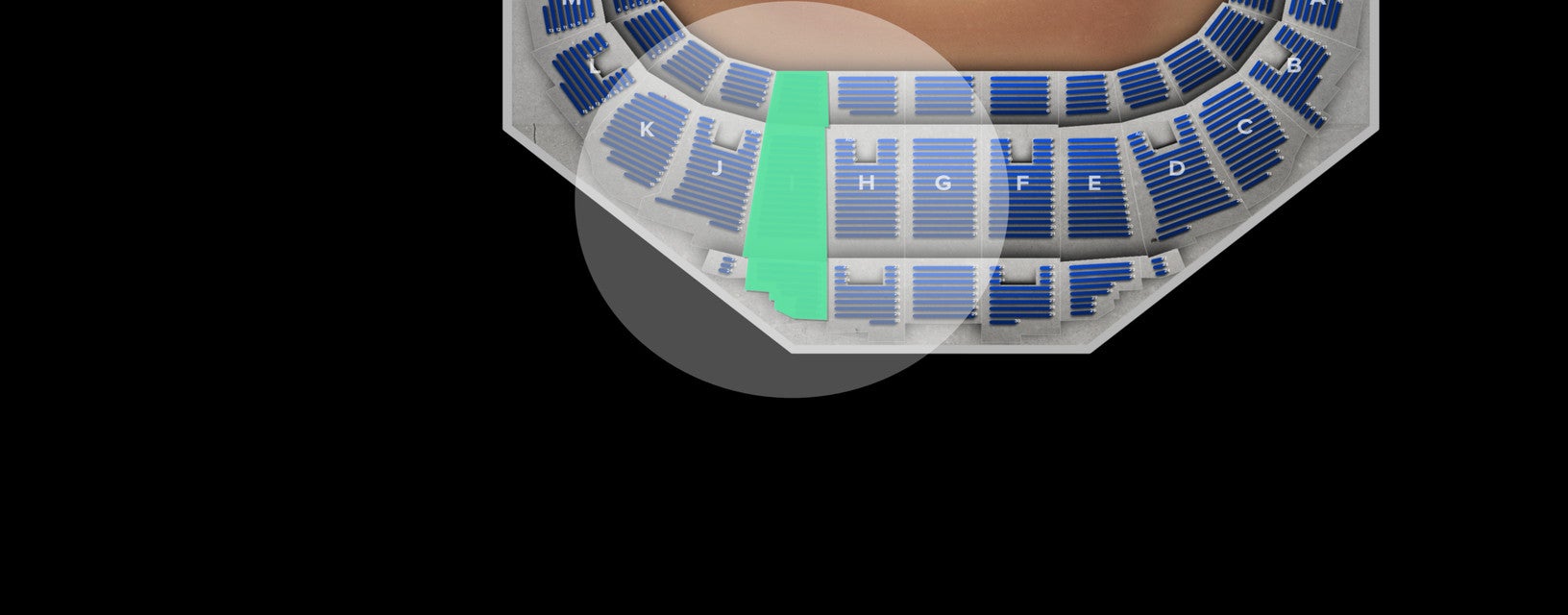Seat view from Mezzanine