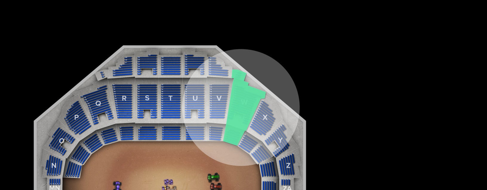 Seat view from Mezzanine