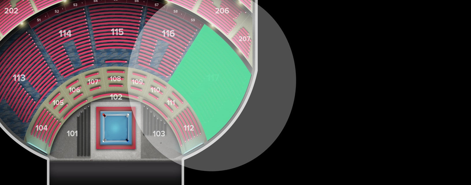 Seat view from Orchestra