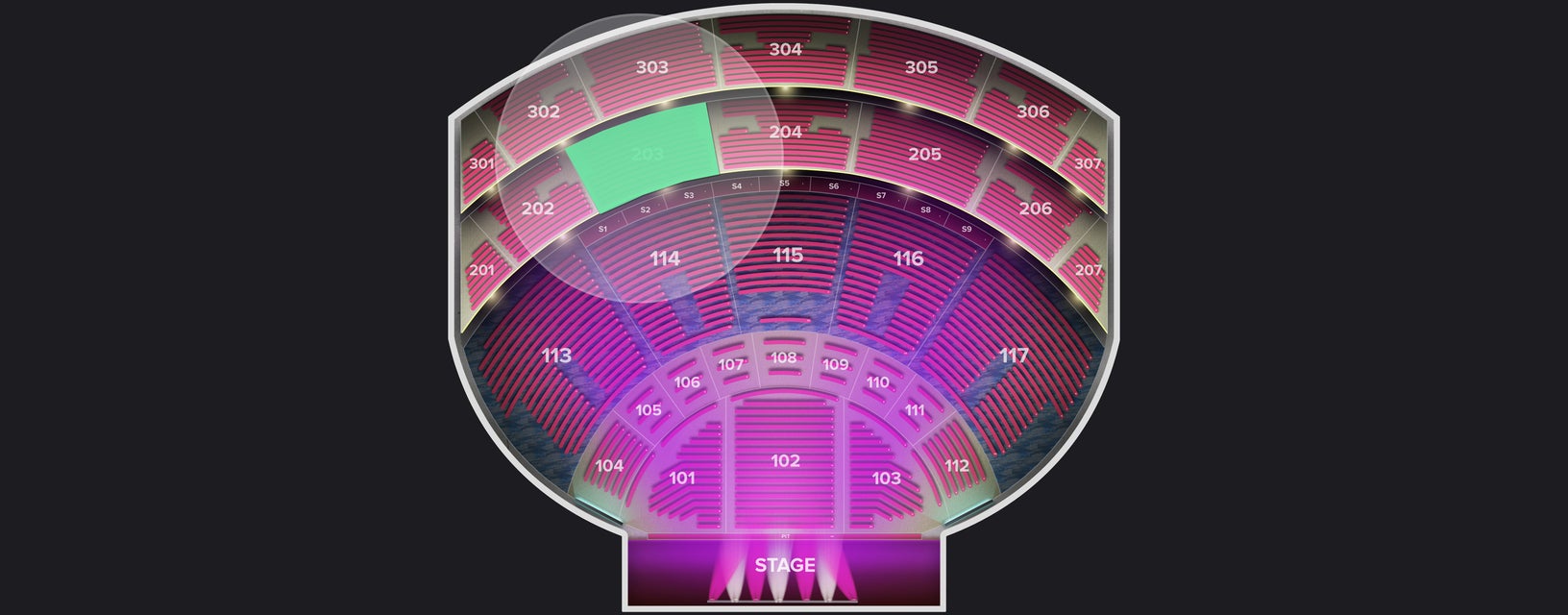Seat view from Orchestra
