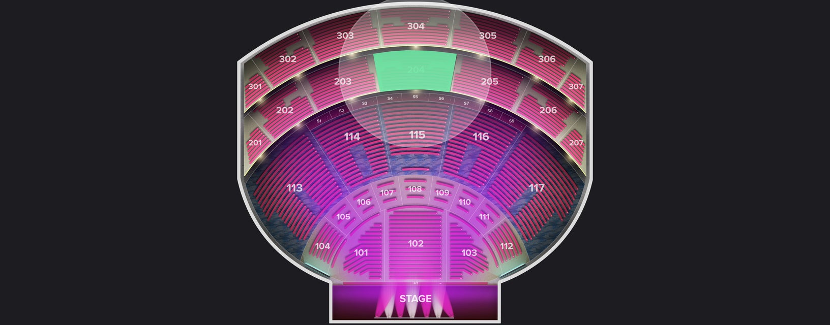 Seat view from Orchestra