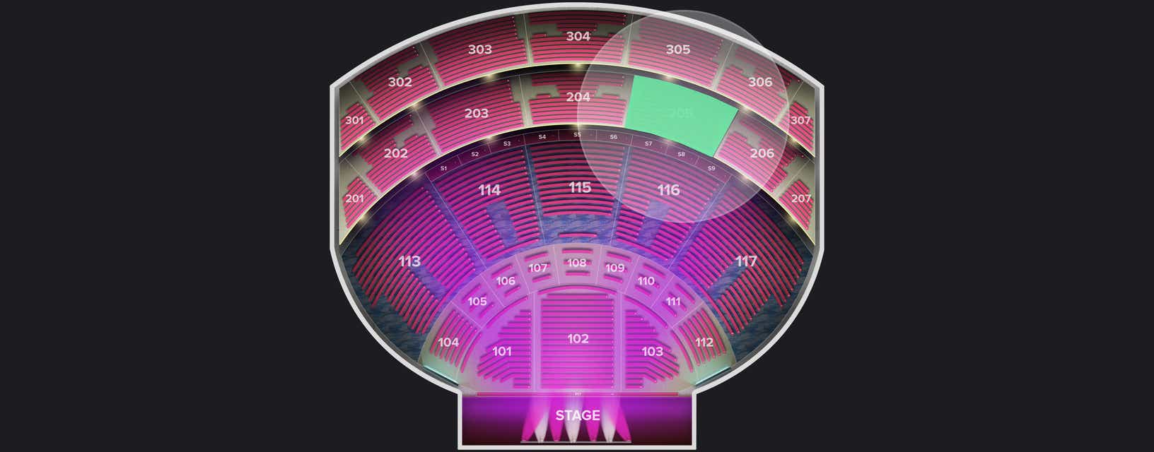 Seat view from Orchestra