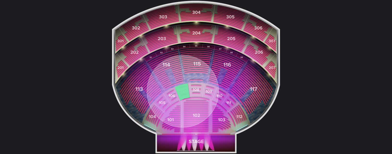Seat view from Orchestra