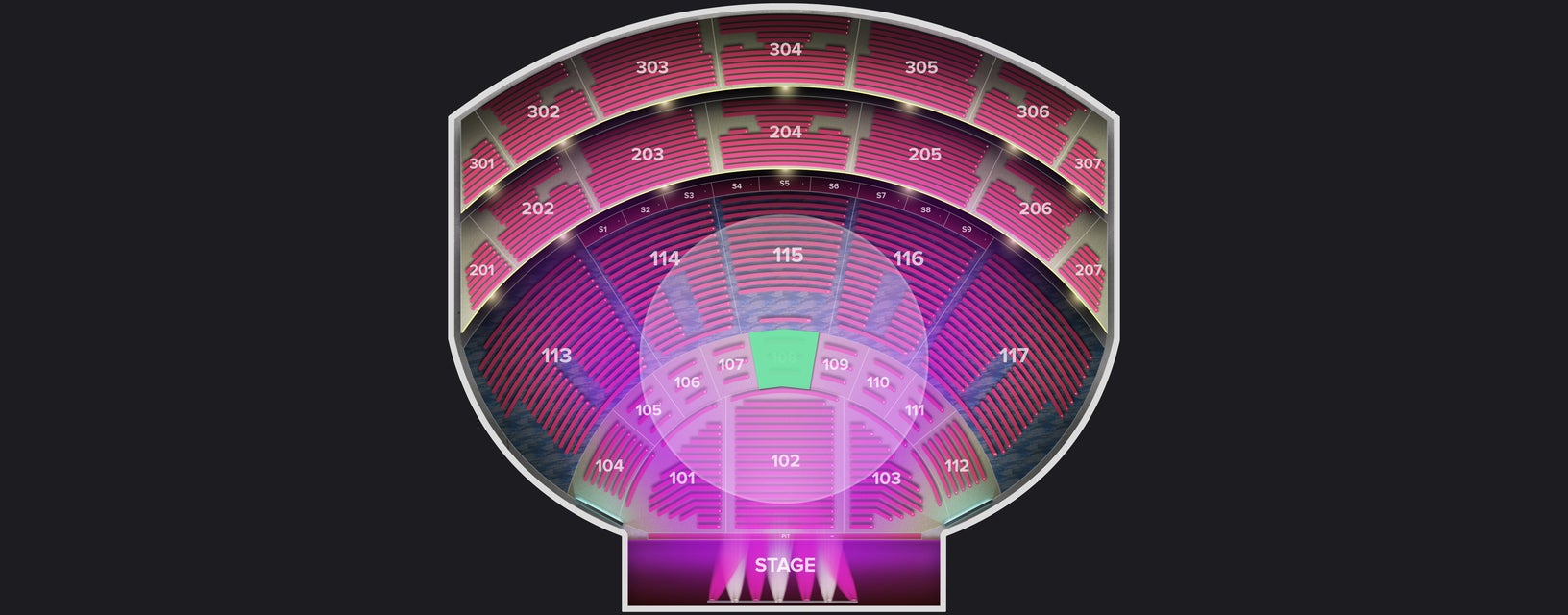 Seat view from Orchestra